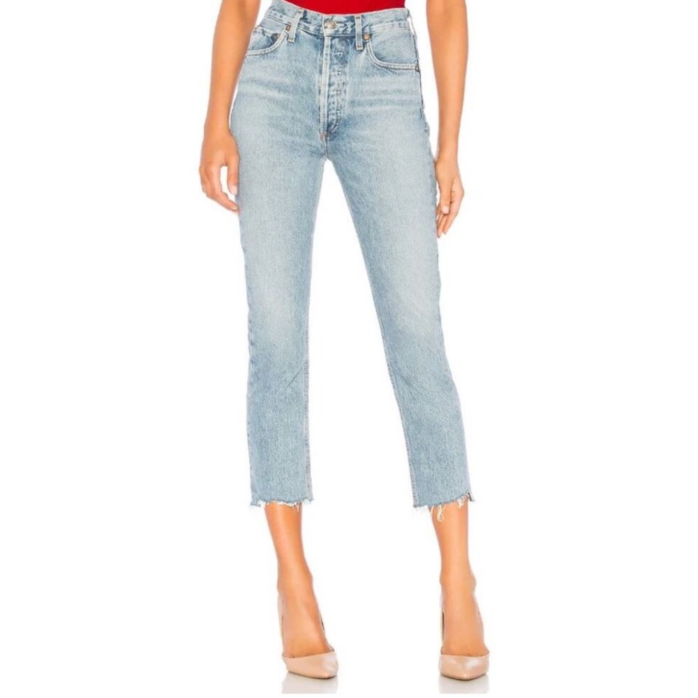 AGOLDE Riley High Rise Crop Size 24 Color Zypher